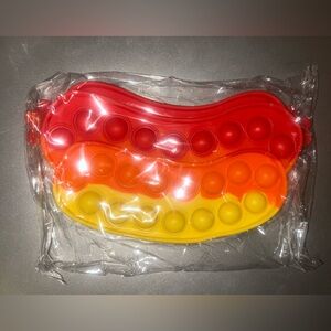 Rainbow Gradient Pop-It Fidget Toy - Yellow, Orange, Red -Hotdog-